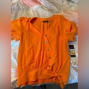 Orange Blouse Size S